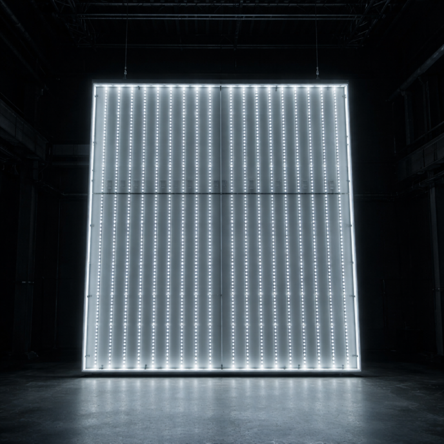 Vista interior — lightbox con LED